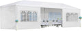 10'X30' Outdoor Party Tent, Wedding Canopy Tent with 8 Removable Sidewalls, Waterproof Gazebo Shelter for Parties BBQ Events, White
