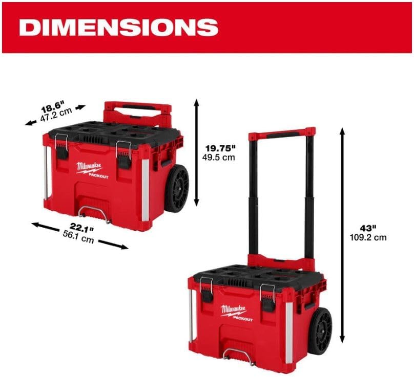 Milwaukee Electric - PACKOUT 10 Compact Portable Tool Box with ADJUSTA