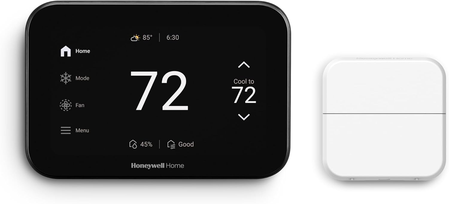Honeywell Home X8S Premium Smart Programmable Wi-Fi Thermostat with Sensor, Video Doorbell Access, Humidity Control, 5' Customizable Touchscreen, Energy Star, Works with Alexa, Matter, Apple, Google