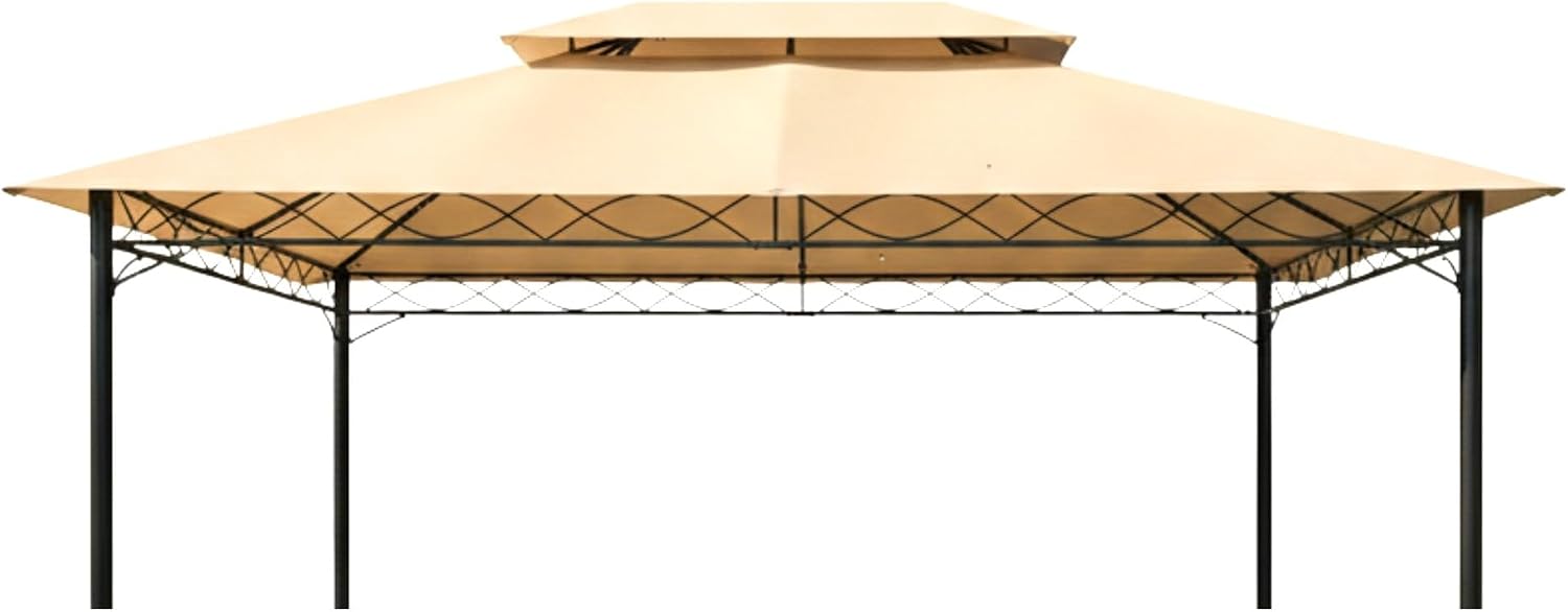 Garden Winds Reinforced Replacement Canopy Top Cover Compatible with The GZ-6034, GZ6034 FDW 10' x 13' Gazebo - Classic Sand, Riplock 350