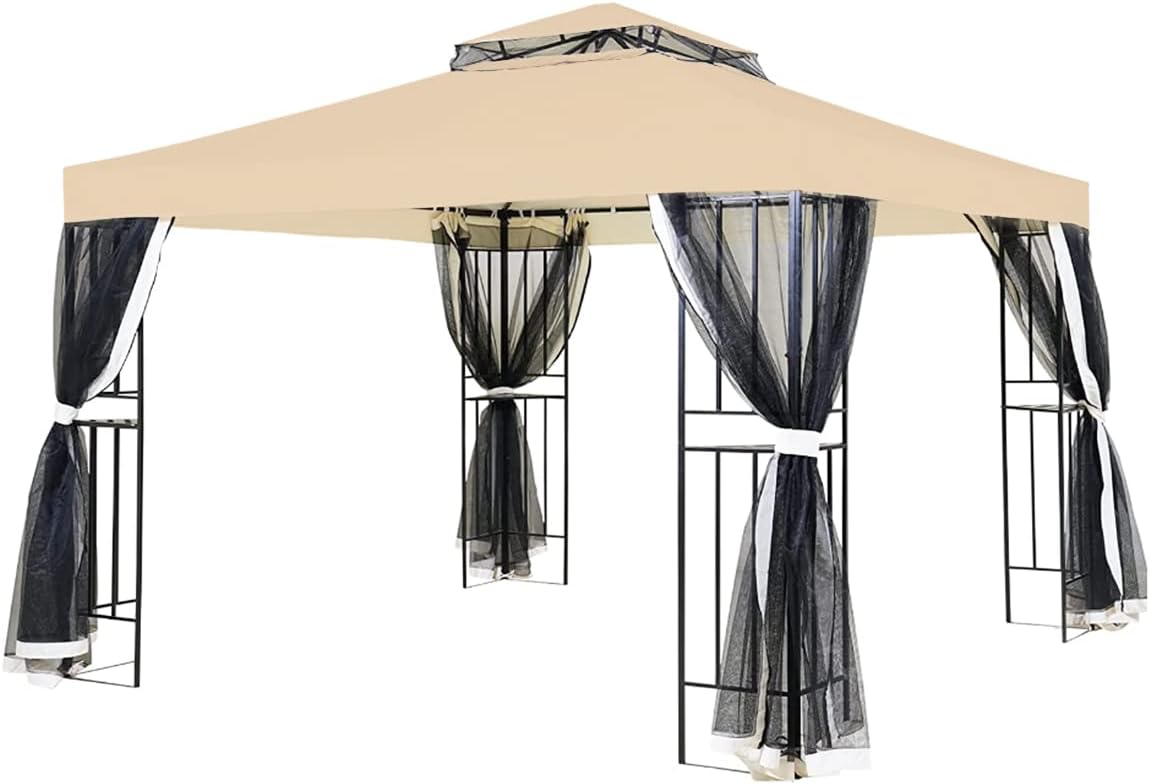Garden Winds Replacement Canopy Top Cover Compatible with The Grand Patio 10' X 10' Gazebo - RipLock 350