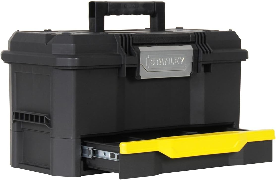 STANLEY Rolling Workshop Toolbox, Detachable Toolbox with Drawers, Flip Bin, Back Pocket, 7 Heavy Duty Wheels, 1-79-206