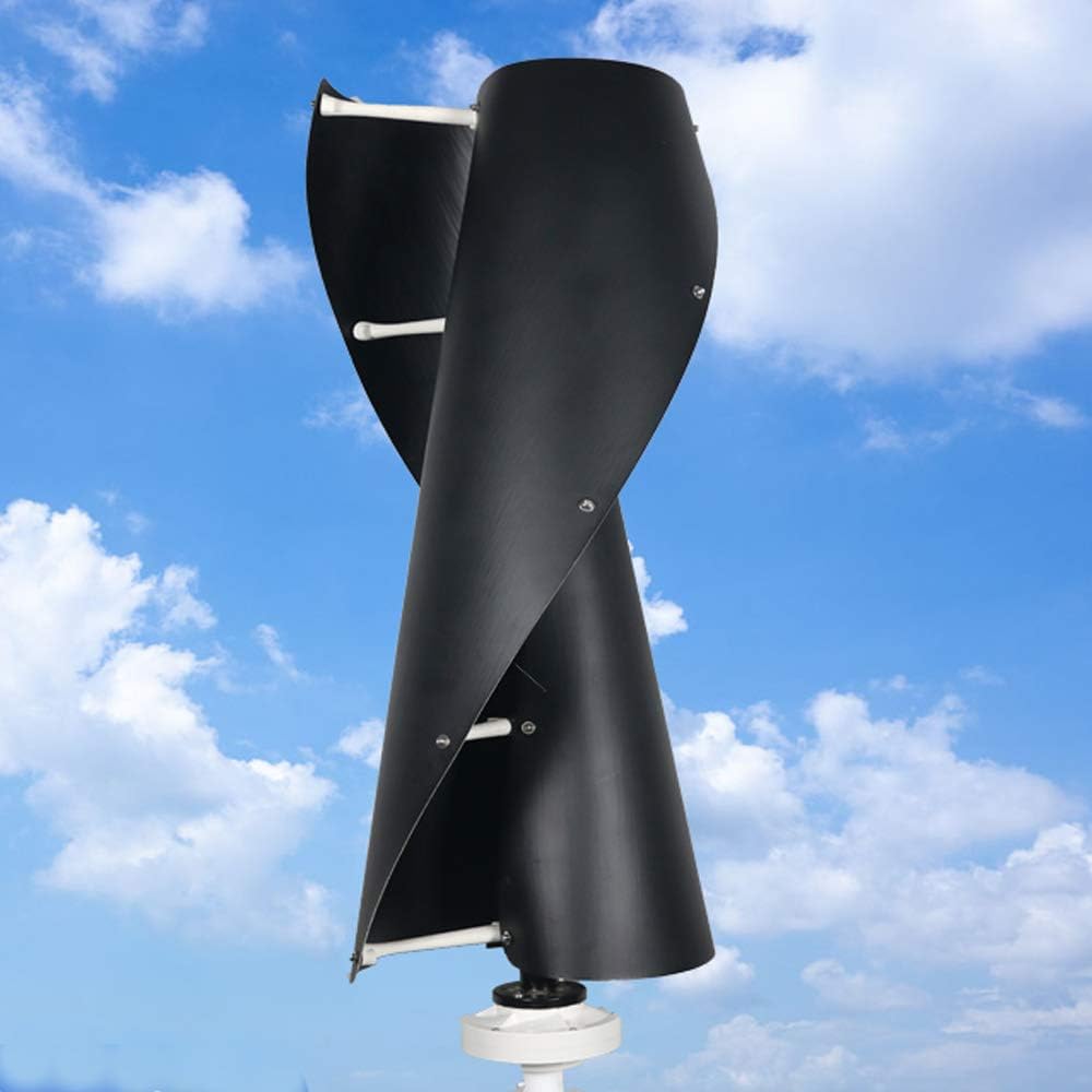 600W Vertical Wind Turbine Permanent Magnet Generator 3 Phase 12V 24V 48V Vertical Axis Coreless Wind Power (12V Without Controller, Orange)