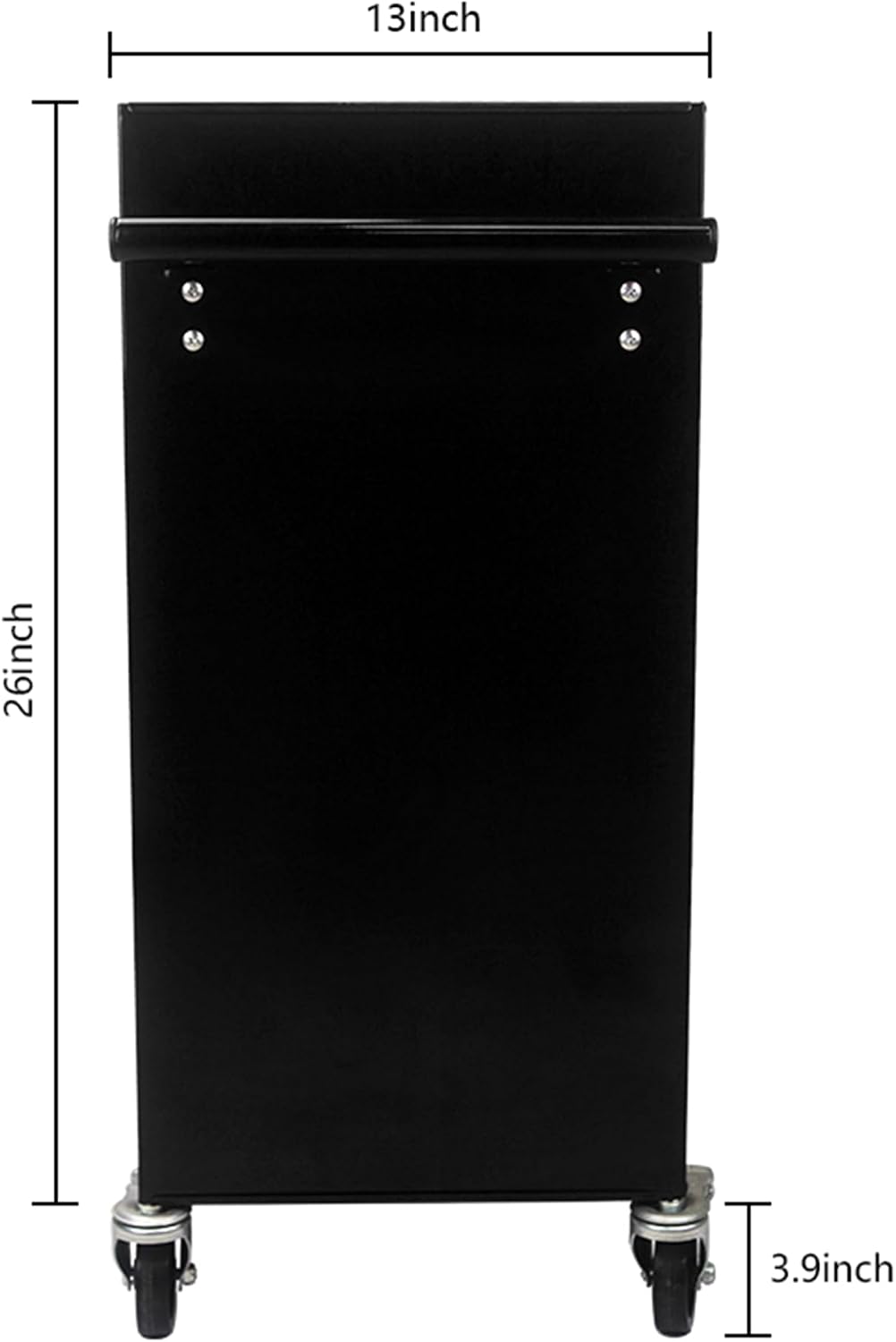 Campfun 4-Drawer Rolling Tool Cart, Metal Tool Storage Organizer Cabinet with Interlock System and Wheels, Multifunctional Mechanic Tool Chest for Garage, Warehouse, Workshop Repair Shop, Black