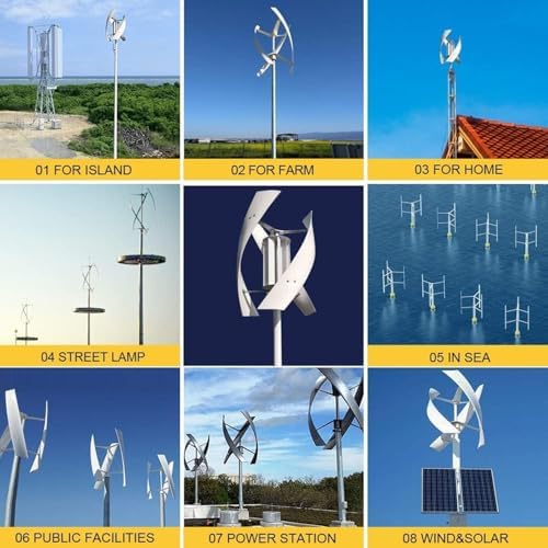 20000W Vertical Axis Wind Turbine Kit for Home Use, High-Efficiency Renewable Energy Wind Generator, Includes Grid-Tie Inverter & Controller for Optimal Performance