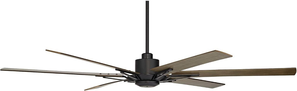 Casa Vieja 60' Expedition Rustic Farmhouse Outdoor Ceiling Fan with Remote Control Matte Black Weathered Oak Wood Blades Damp Rated for Cottage Core Patio Exterior House Home Porch Garage Barn