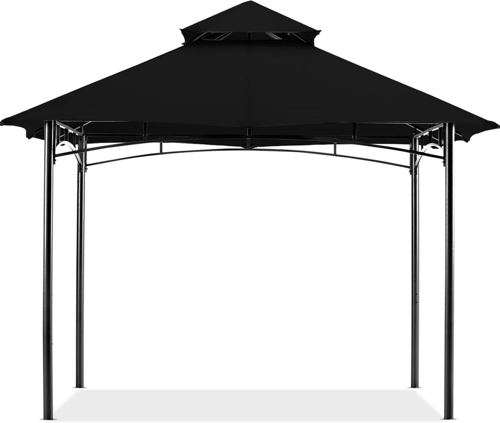 MASTERCANOPY Outdoor Garden Gazebo for Patios with Stable Steel Farme (9x9, Black)