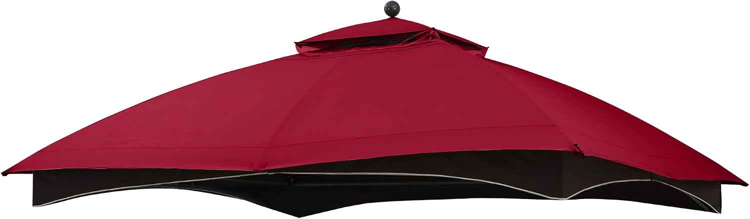 MASTERCANOPY Replacement Canopy Top for Lowe's Allen Roth 10x12 Gazebo #GF-12S004B-1 (Burgundy Plaid,Riplock Material)