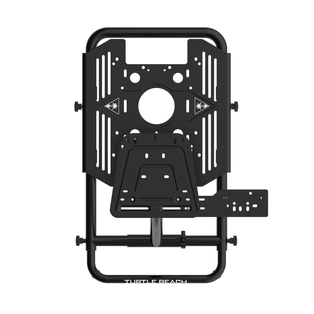 Turtle Beach VelocityOne Universal Stand for Flight Simulation & Racing Simulation Accessories with adjustable height design, metal construction, and fold flat design for PC & Xbox – Black