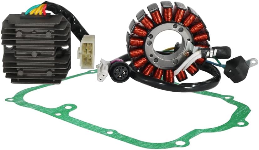 Stator Coil Regulator Rectifier Gasket Set for Linhai ATV 400 2D, for Linhai LH 300 ATV D T3b Stator Assy OEM: 27450, Generator Cover OEM: 23617 Regulator OEM: 22007