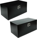 36 Inch Underbody Truck Tool Box 2 Pack, 36'x 18'x 18' Heavy Duty Truck Storage Organizer with T-Handle Lock Tool Box Chest For Storage Smooth Surface Waterproof, Black (Pack of 2)
