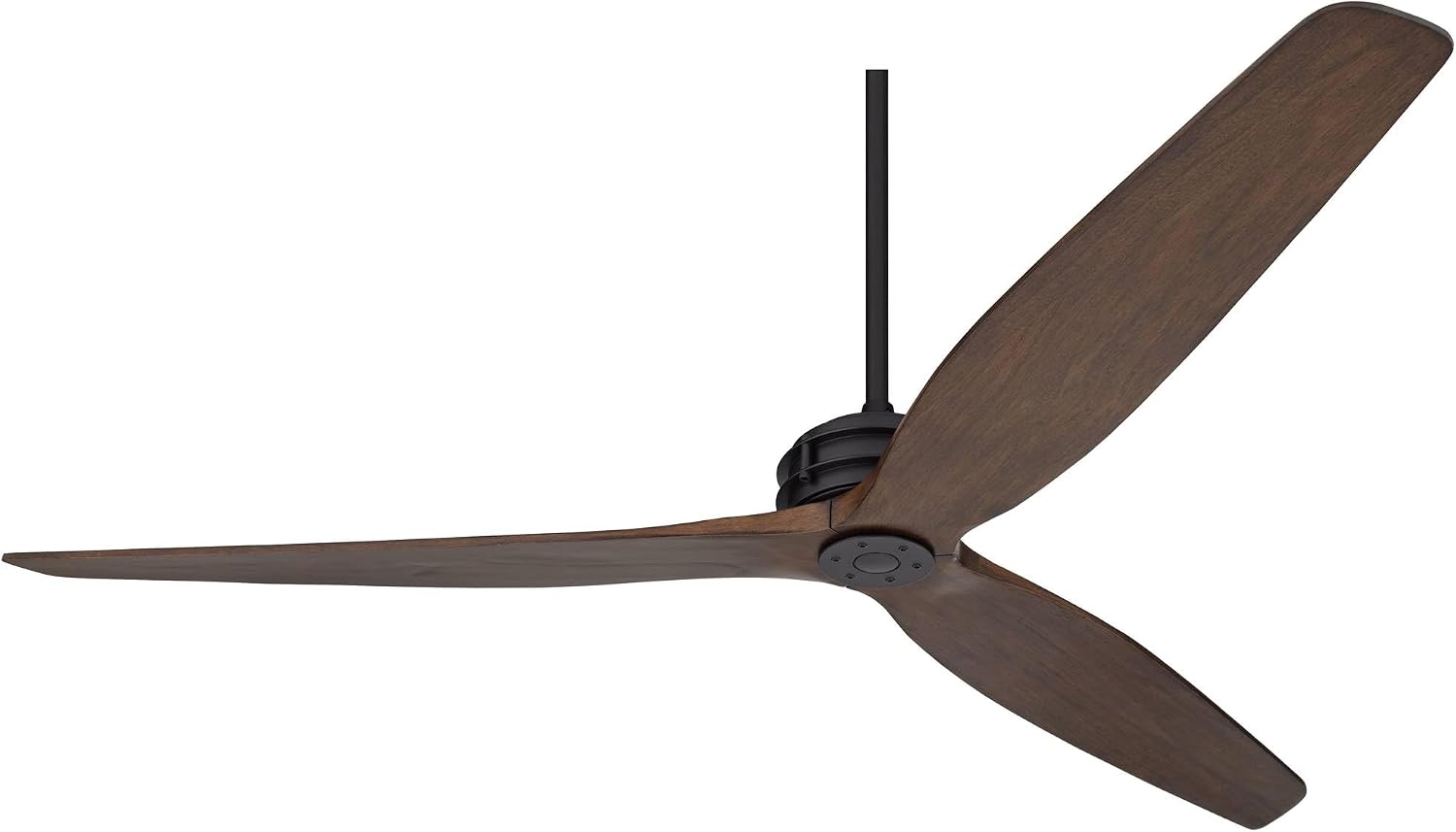 Casa Vieja 62' Coronado Aire Modern Industrial 3 Blade Indoor Outdoor Ceiling Fan with Remote Control Matte Black Dark Walnut Wood Damp Rated for Patio Exterior House Home Porch Gazebo