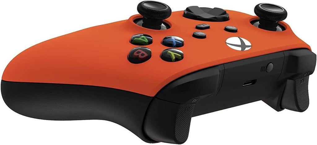 Custom Controllerzz Wireless Controller for Microsoft Xbox Series X/S & Xbox One - Soft Touch Feel - Custom Xbox Series X/S Controller (X/S Orange)