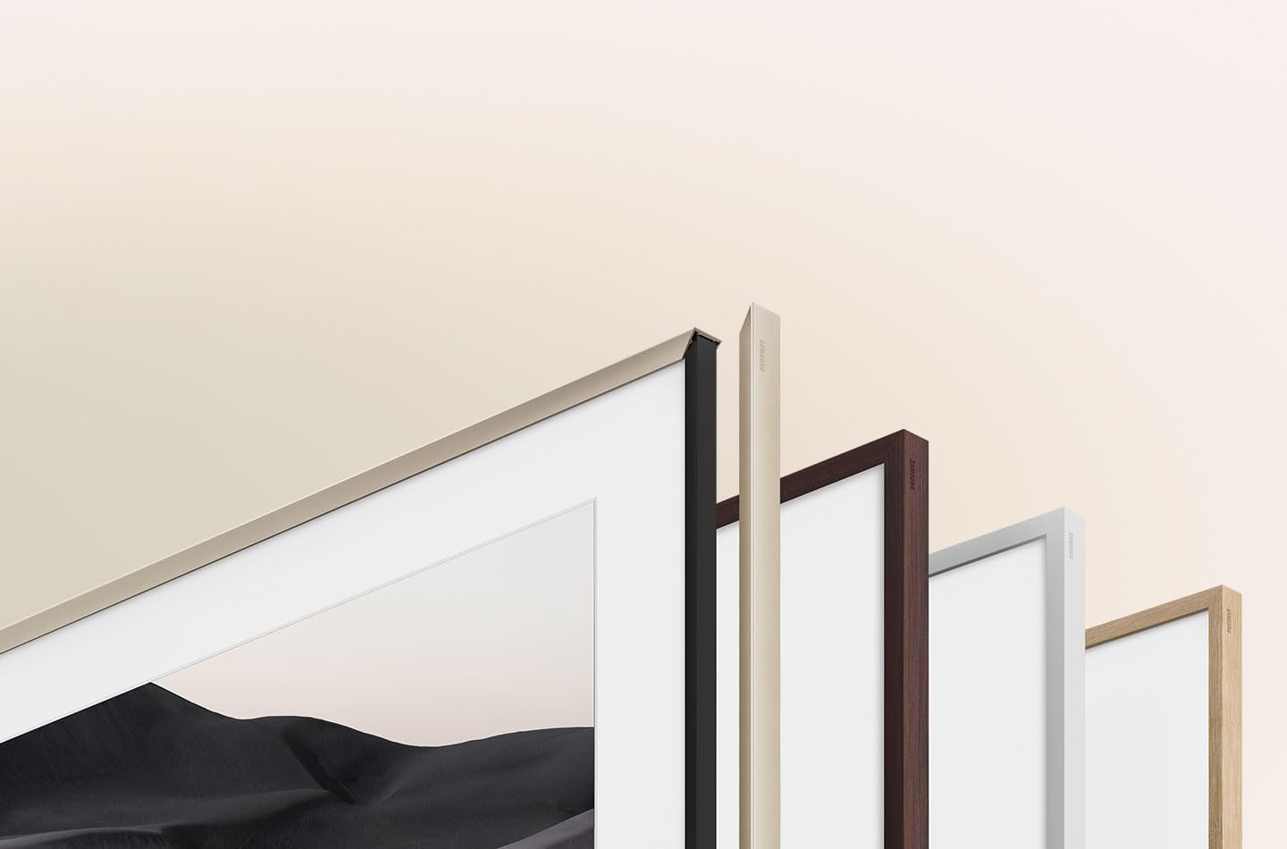 SAMSUNG ( Modern Teak Frame Customizable Bezel, 55 Inch, 2021 Model)