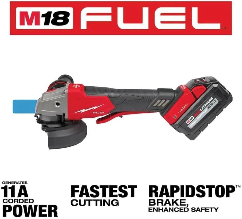 2882-22 Cordless Angle Grinder for Milwaukee M18 FUEL 18V 4-1/2' / 5' Braking Grinder w/ONE-KEY Paddle Switch - NEW