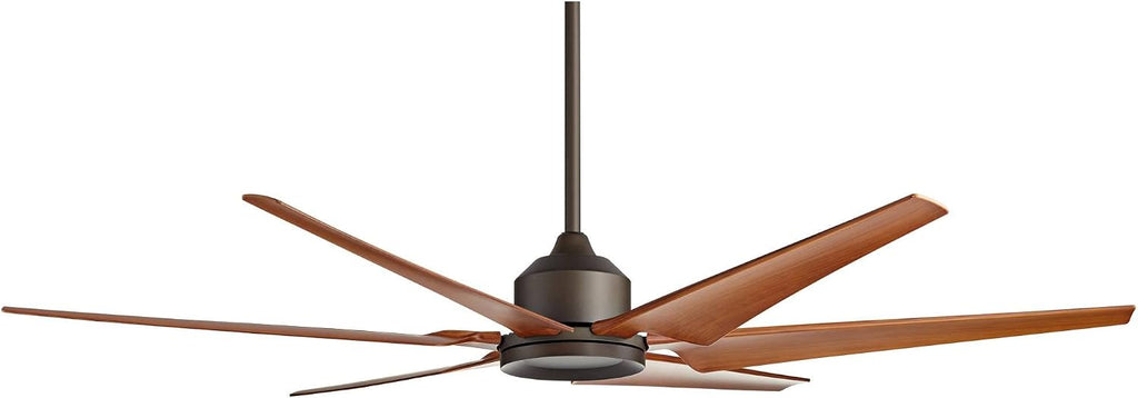Casa Vieja 72' Power Hawk Modern Industrial Indoor Outdoor Ceiling Fan with Remote Control Oil Rubbed Bronze Painted Wood Damp Rated for Patio Exterior House Home Porch Gazebo Garage Barn