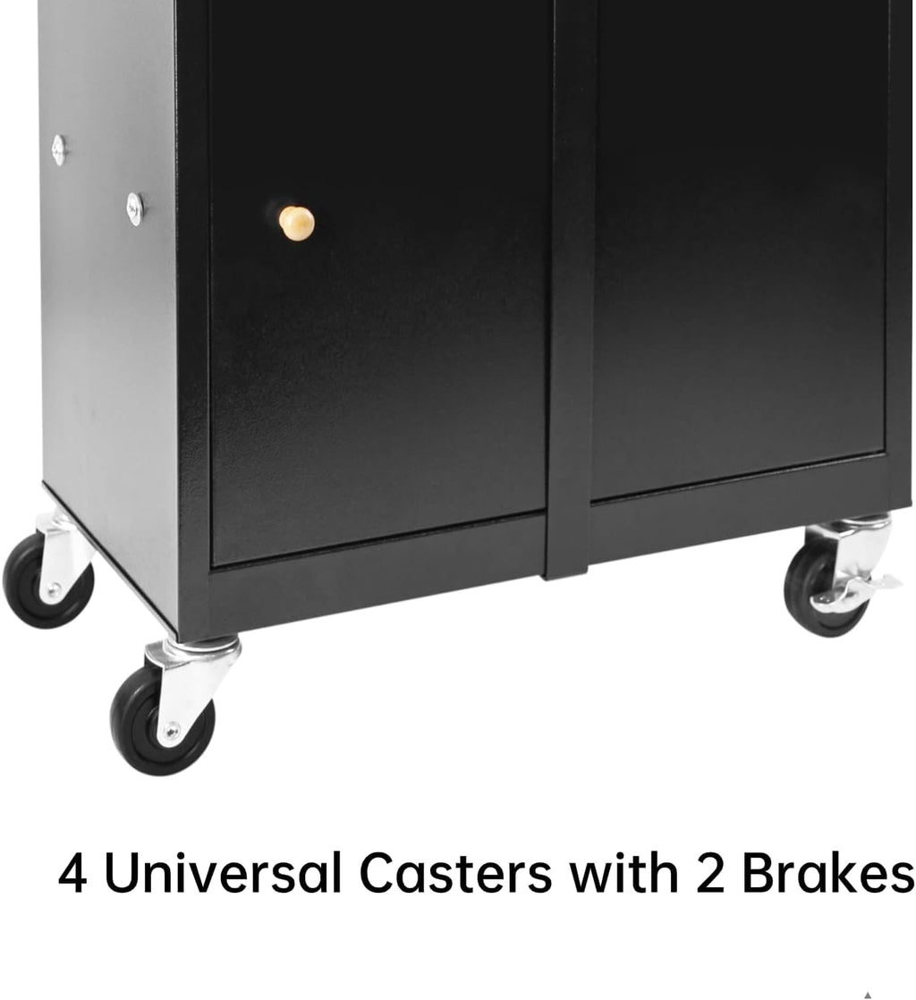 5 Drawer Tool Cart Rolling Tool Chest on Wheels Drawers Rolling Tool Box Organizer Drawer Liners Detachable Top with Locking System for Garage Workshop Warehouse Repair Shop Black