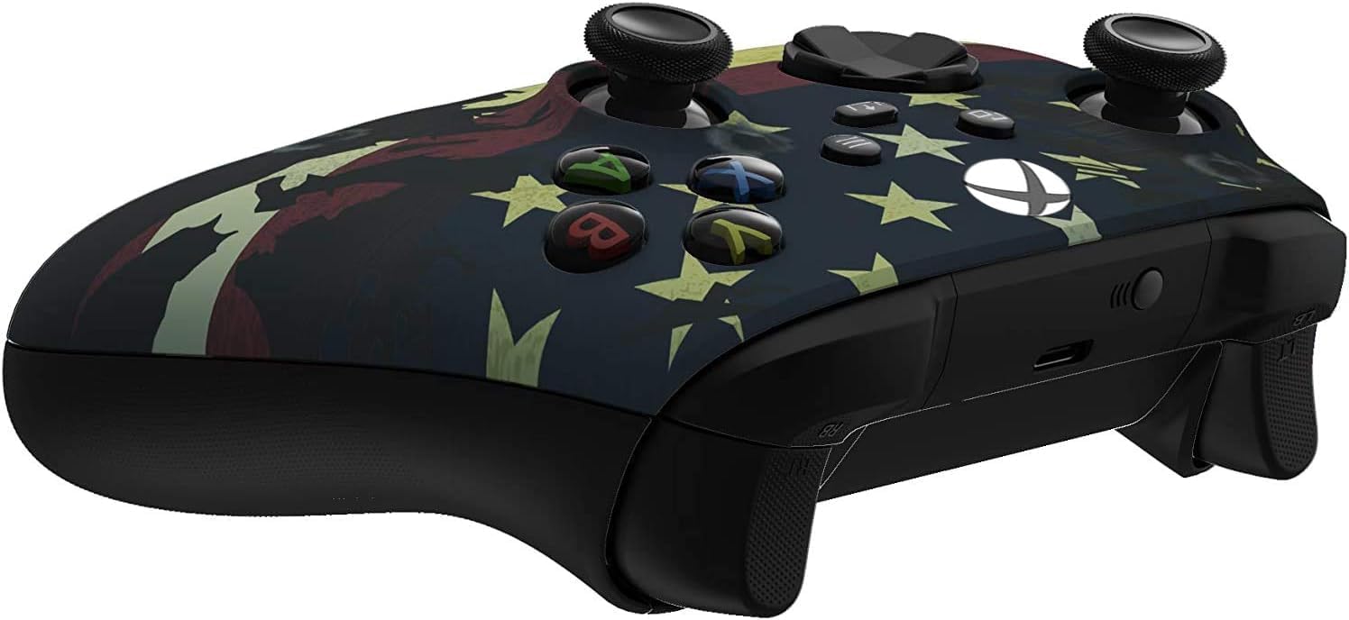 Custom Controllerzz Wireless Controller for Microsoft Xbox Series X/S & Xbox One - Custom Soft Touch Feel - Custom Xbox Series X/S Controller (X/S US Flag)