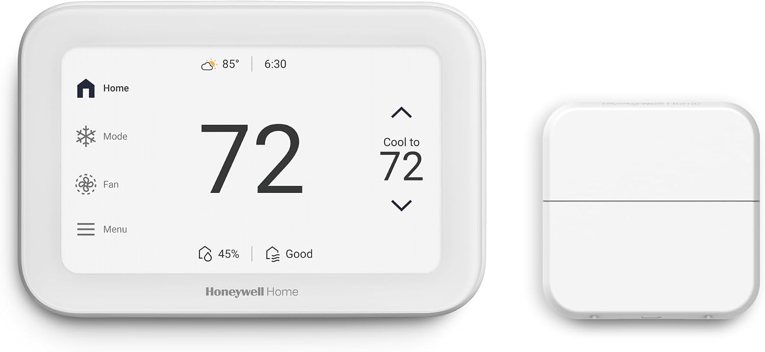 Honeywell Home X8S Premium Smart Programmable Wi-Fi Thermostat with Sensor, Video Doorbell Access, Humidity Control, 5' Customizable Touchscreen, Energy Star, Works with Alexa, Matter, Apple, Google