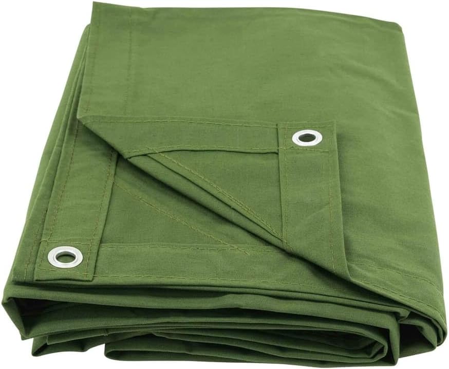 Mytee Products 20' x 20' Green Canvas Tarp 12oz Heavy Duty Water Resistant