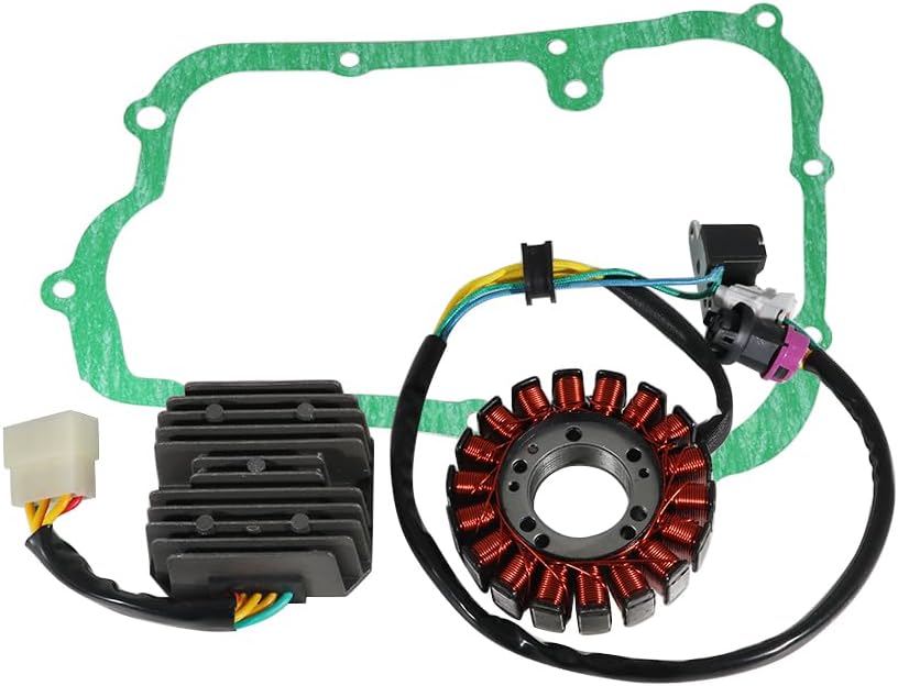 Stator Coil Regulator Rectifier Gasket Set for Linhai ATV 400 2D, for Linhai LH 300 ATV D T3b Stator Assy OEM: 27450, Generator Cover OEM: 23617 Regulator OEM: 22007