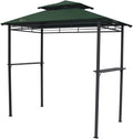 Palm Springs Deluxe 8FT Double-Tier Barbecue Canopy/BBQ Grill Tent Green