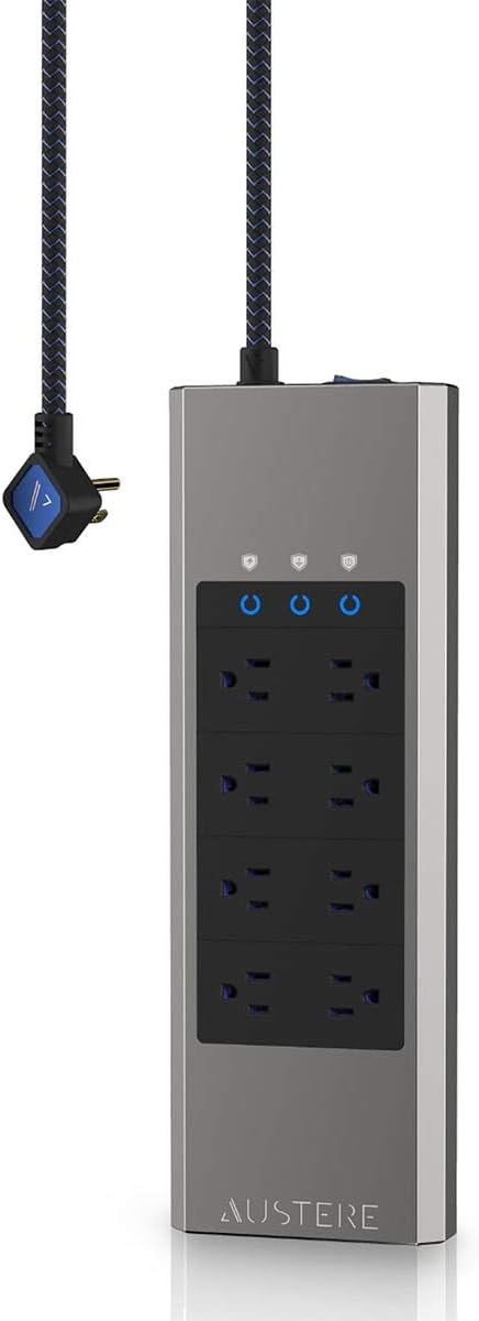 Sony K65XR90 65 Inch XR90 Series Bravia Mini LED HDR QLED 4K Google TV with an Austere 5S-PS8-US1 V-Series 8-Outlet Power w/Omniport USB (2024)