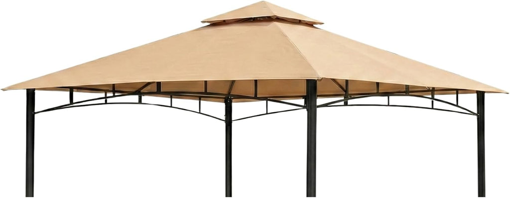 Garden Winds Reinforced RipLock 350 Replacement Canopy Top Cover Compatible with BC Metal 10' x 10' Gazebo Model KGS286YU – Beige