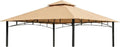 Garden Winds Reinforced RipLock 350 Replacement Canopy Top Cover Compatible with BC Metal 10' x 10' Gazebo Model KGS286YU – Beige