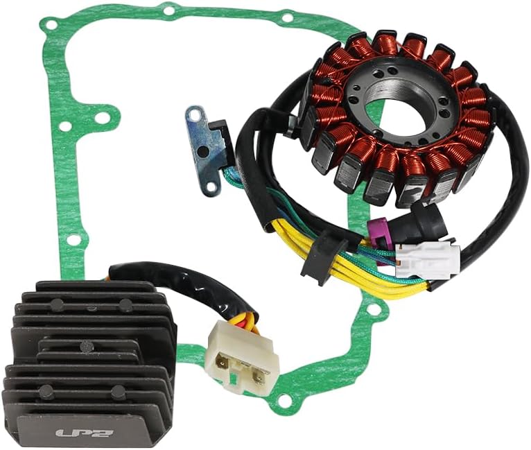 Stator Coil Regulator Rectifier Gasket Set for Linhai ATV 400 2D, for Linhai LH 300 ATV D T3b Stator Assy OEM: 27450, Generator Cover OEM: 23617 Regulator OEM: 22007