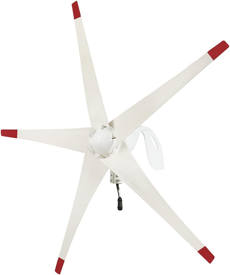 Nature's Generator Wind Turbine Includes 100 Foot 12 AWG Cable, 5 Blades, Controller Box, Land or Marine Use Day and Night