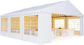 AMERICAN PHOENIX Party Tent 20x20 ft Heavy Duty Canopy Shelter for Wedding Event Fair with Fire Retardant Roof with Sidewalls and Windows White (20x20 - w FR)