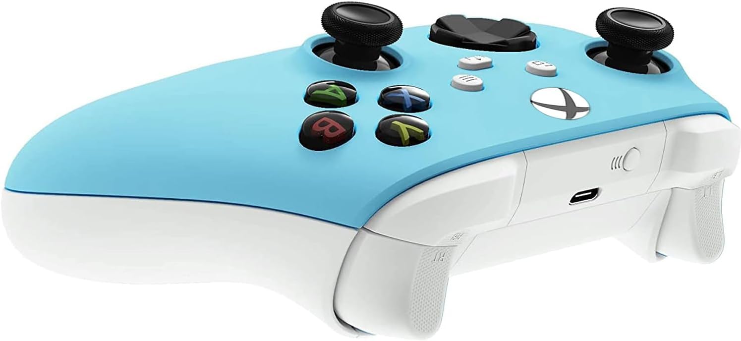 Custom Controllerzz Wireless Controller for Microsoft Xbox Series X/S & Xbox One - Custom Soft Touch Feel - Custom Xbox Series X/S Controller (X/S Baby Blue)