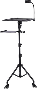 Projector Stand, Adjustable Height and Angle Alloy Tripod with Wheels Brake Switch and Storage Space, Portable Floor Stand for Gaming Consoles Home Visual Equipment Projectors