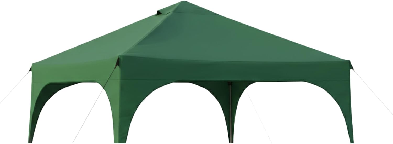 Garden Winds Reinforced RipLock 350 Replacement Canopy Top Cover Compatible with Coleman Instant 10' x 10' Tent Gazebo Model 2000023970 - Green