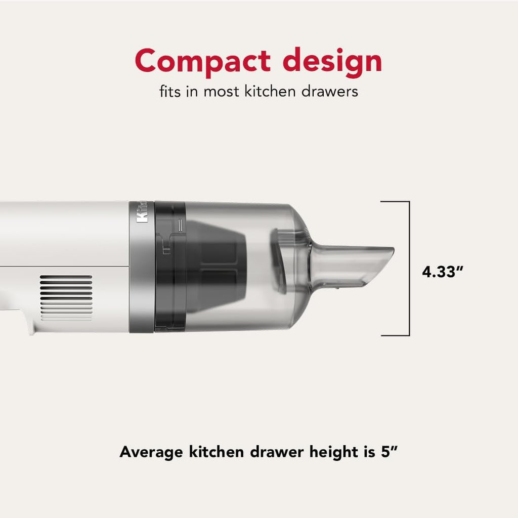 KitchenAid Go™ Cordless Kitchen Vacuum - Battery Included, KKVR121, Porcelain White