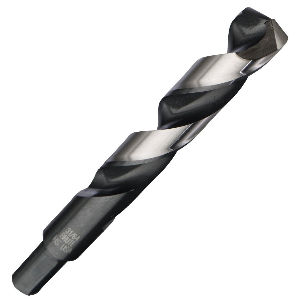 Champion Cutting Tool Brute Platinum 29 Piece 1/16-1/2' x 64ths HSS Mechanics Length Twister-XL28 Drill Bit Set-135 Degree Split Point, Water Resistant Index-MADE IN USA