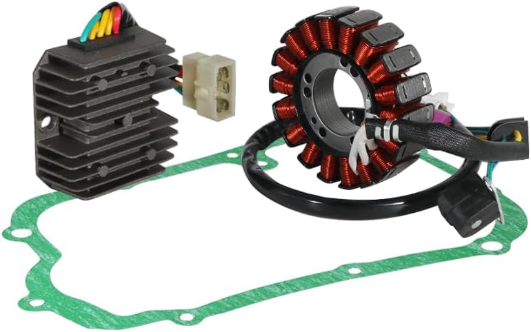 Stator Coil Regulator Rectifier Gasket Set for Linhai ATV 400 2D, for Linhai LH 300 ATV D T3b Stator Assy OEM: 27450, Generator Cover OEM: 23617 Regulator OEM: 22007