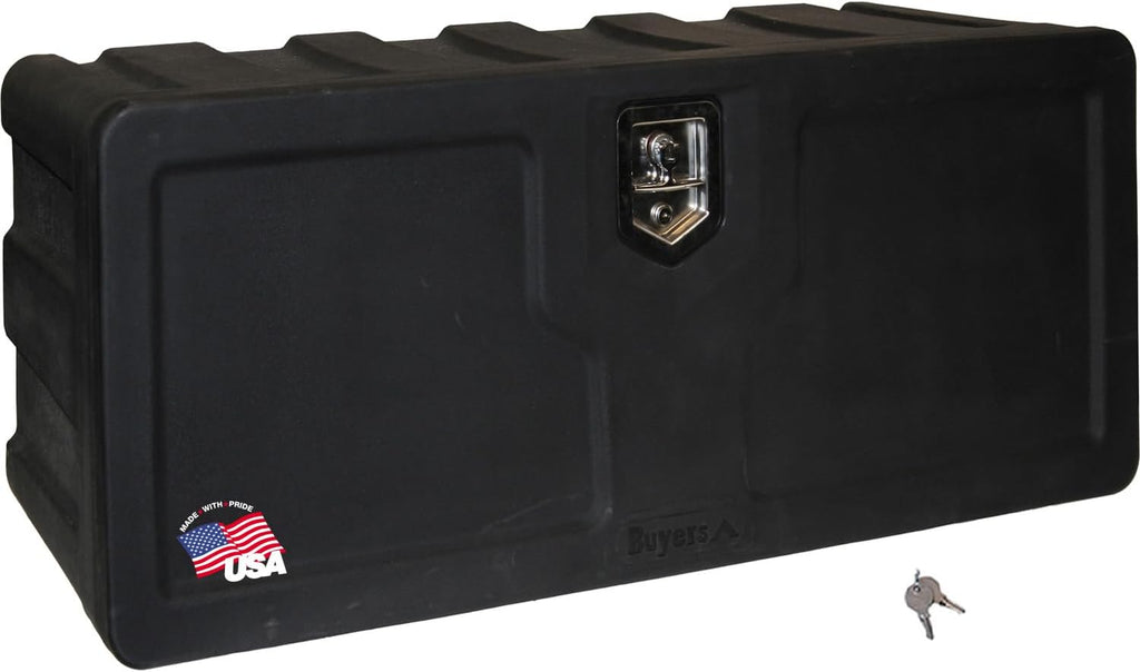 Buyers Products 1717105 Poly Underbody Truck Box, 18 x 18 x 36 Inch, Durable Tool Chest For Storage & Organization, Job Box For Truck