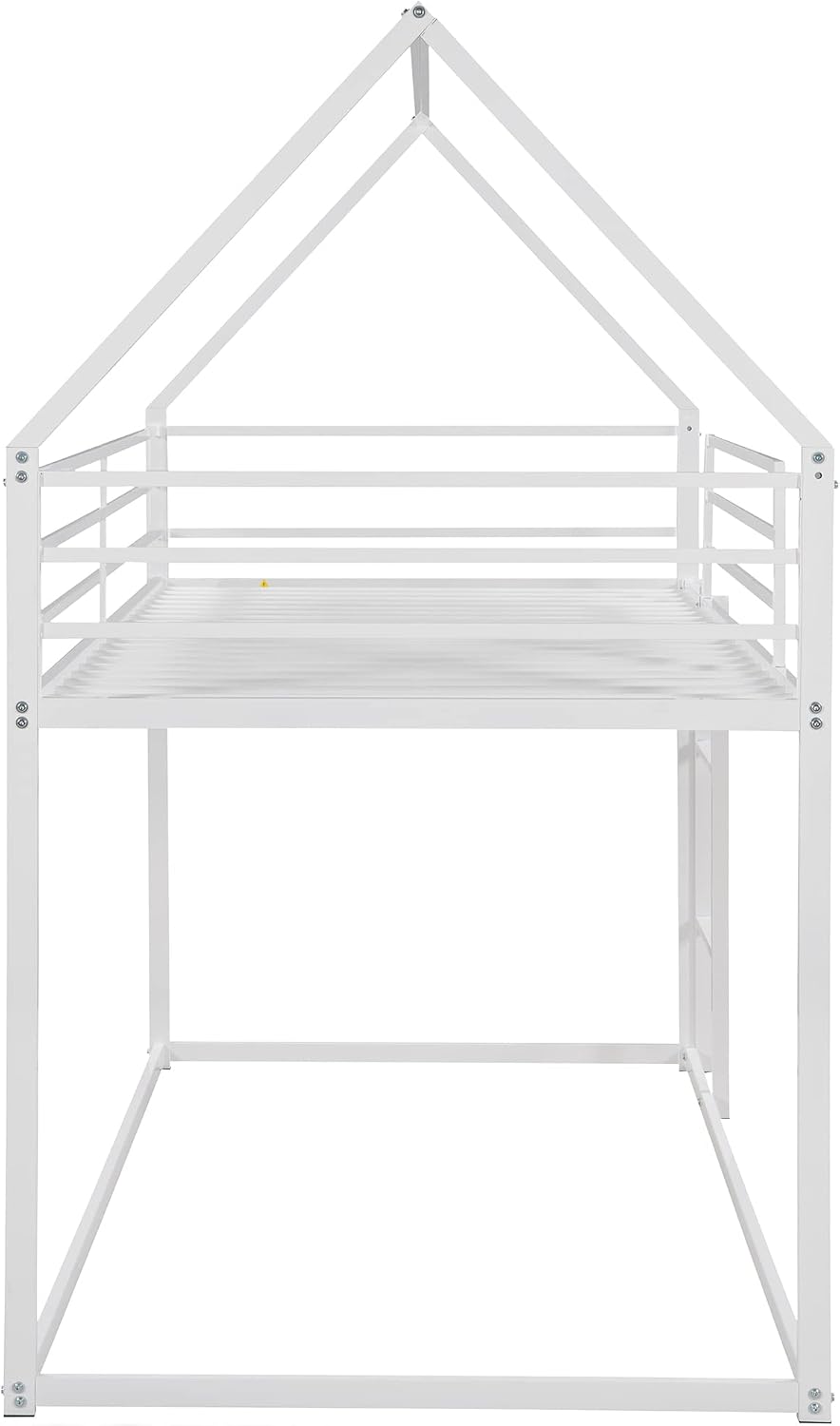 SOFTSEA Junior's Metal Twin Over Twin Bunk Bed Low House Bunk Beds for Kids
