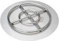Stanbroil Stainless Steel 18' Round Flat Fire Pit Burner Pan w/12 Fire Ring Installed, BTU 92,000 Max