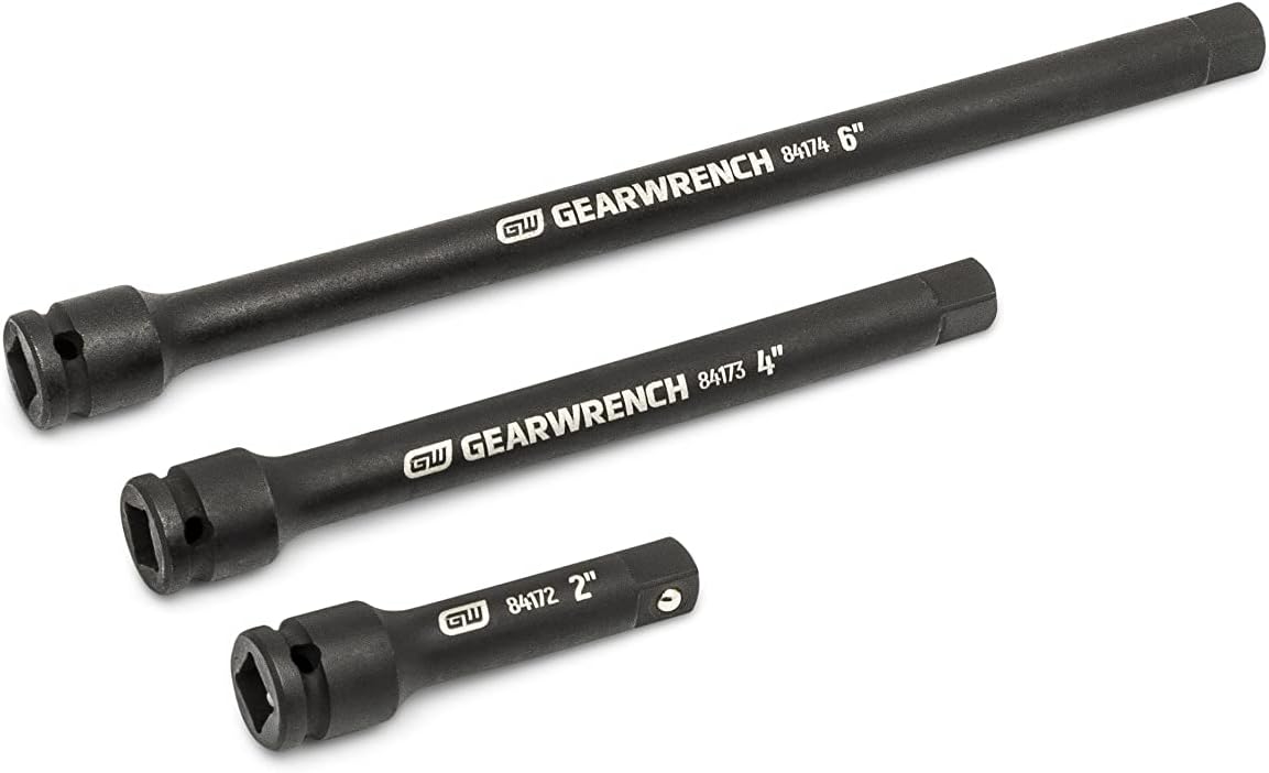 GEARWRENCH 17 Piece 1/4', 3/8', 1/2' Impact Drive Tool Accessories Set with EVA Foam Tray - 86524