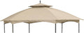 Garden Winds Durable 350 Replacement Canopy Top Compatible with Madison Hexagon 11.4' x 13.2' Gazebo Model D-GZ076PST-D - Beige