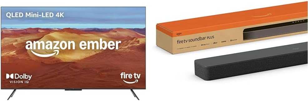 Amazon Ember 55' Mini-LED Series with Fire TV Soundbar Plus