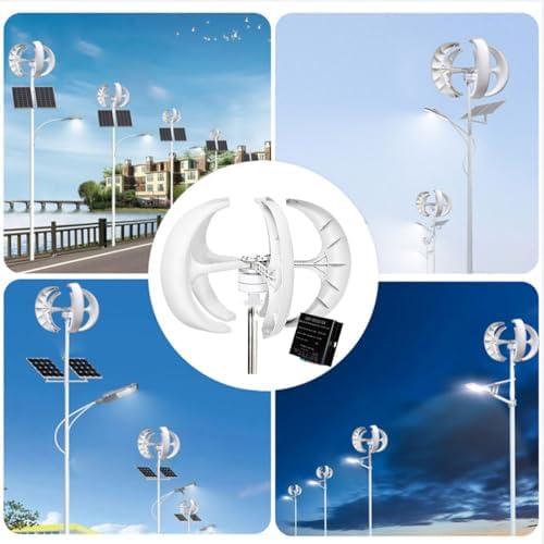 14000W Solar Wind Turbine Generator with 5 Blades & Controller, 12V/24V/48V/220V, 3 Phase AC, Permanent Magnet for Home Use & Renewable Energy Solutions