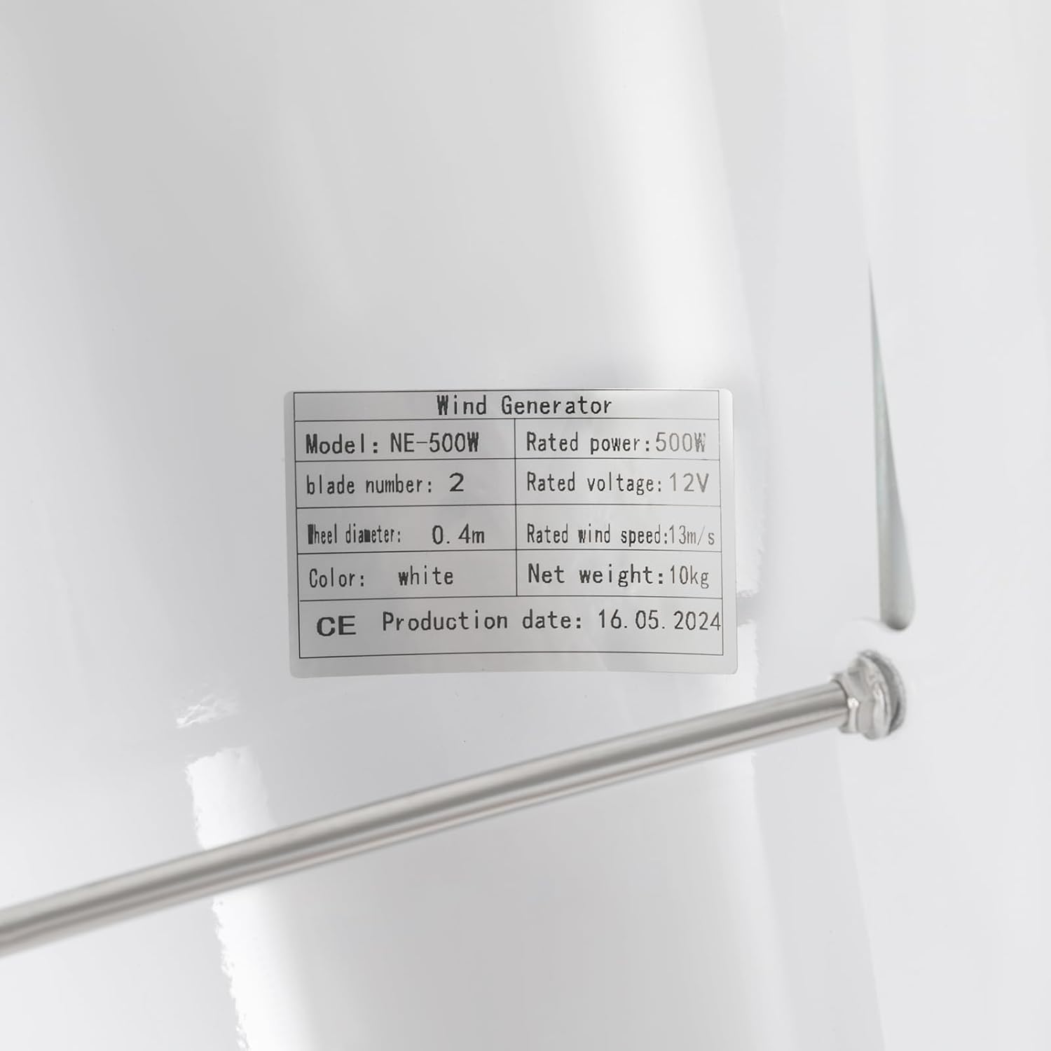 Vertical Axis Wind Turbine 100w Wind Generator 12V Permanent Magnet Generator Vertical Axis 2-Blades For Home, Corporate And Industrial W/Controller
