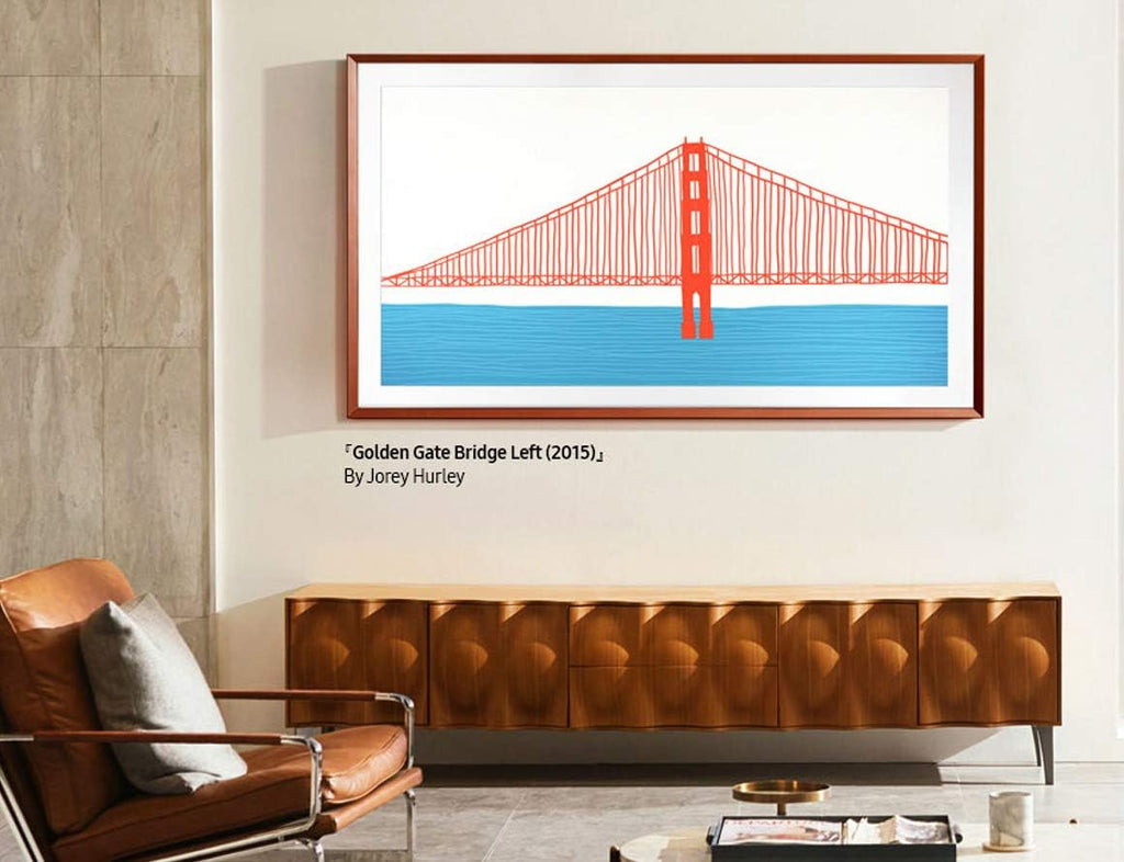 SAMSUNG ( Modern Teak Frame Customizable Bezel, 55 Inch, 2021 Model)
