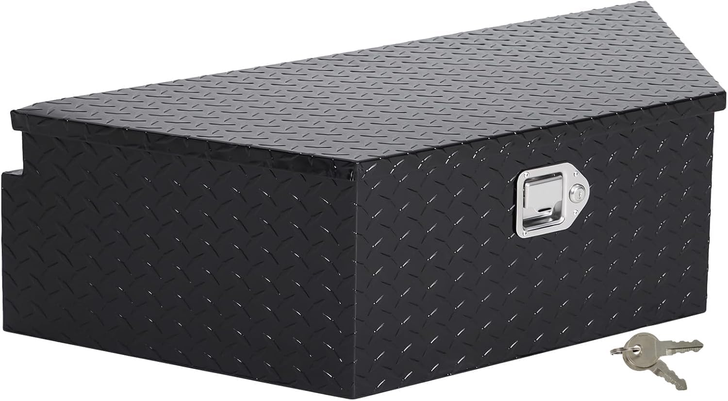 GarveeTech 39 in Trailer Tongue Boxes,Heavy Duty Aluminum Trailer Tool Box With Lock and Keys,Diamond Plate Storage Box,Waterproof Trailer Box for Pick Up Truck Bed,RV Trailer,Black