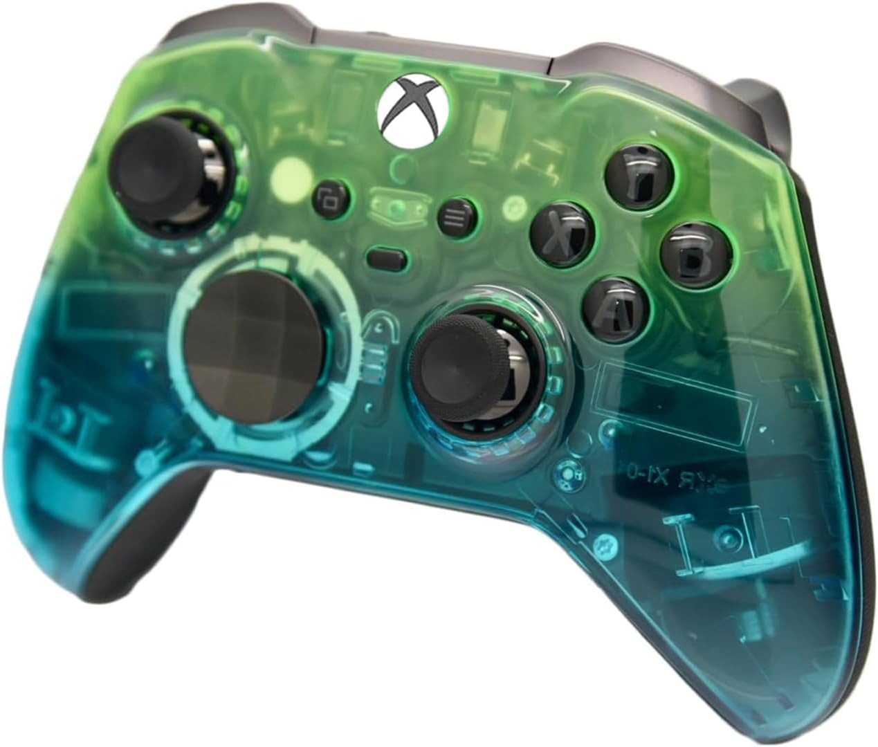 Elite 2 Custom Controller for PC, Windows 10+ Series X/S & One (Clear Green & Blue)