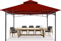 MASTERCANOPY Outdoor Garden Gazebo for Patios with Stable Steel Frame (9x9, Rust Red)